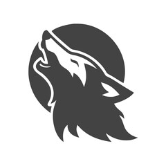 Design a howling wolf mascot logo.