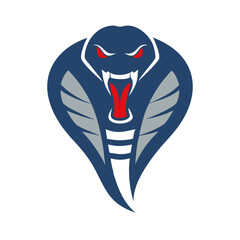 Design a venomous cobra mascot logo.