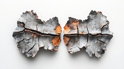 Obraz premium Weathered Tree Bark Texture with Cracked Natural Patterns