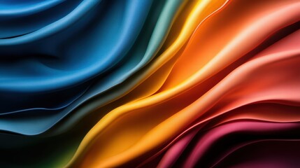 Fototapeta premium A visually stunning display of rich textures and colors in layered fabric, creating a vibrant and dynamic abstract piece that speaks to art lovers and evokes mixed emotions.