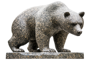 Granite Bear Sculpture Showcasing Artistic Mastery