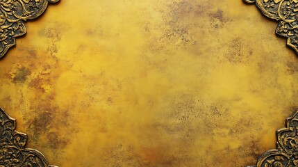 Ornate gold textured background with decorative frame