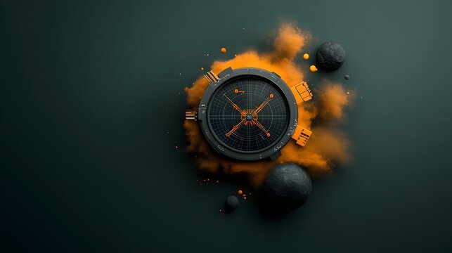 Advanced interstellar command module equipped with deep space sensor suites fractal astrometry projections dark matter detection arrays multidimensional hyperspace navigation