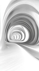 Abstract White Architecture: Modern Tunnel Design