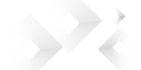 White geometric abstract transparent background layers overlapping on light space with line effect decoration modern