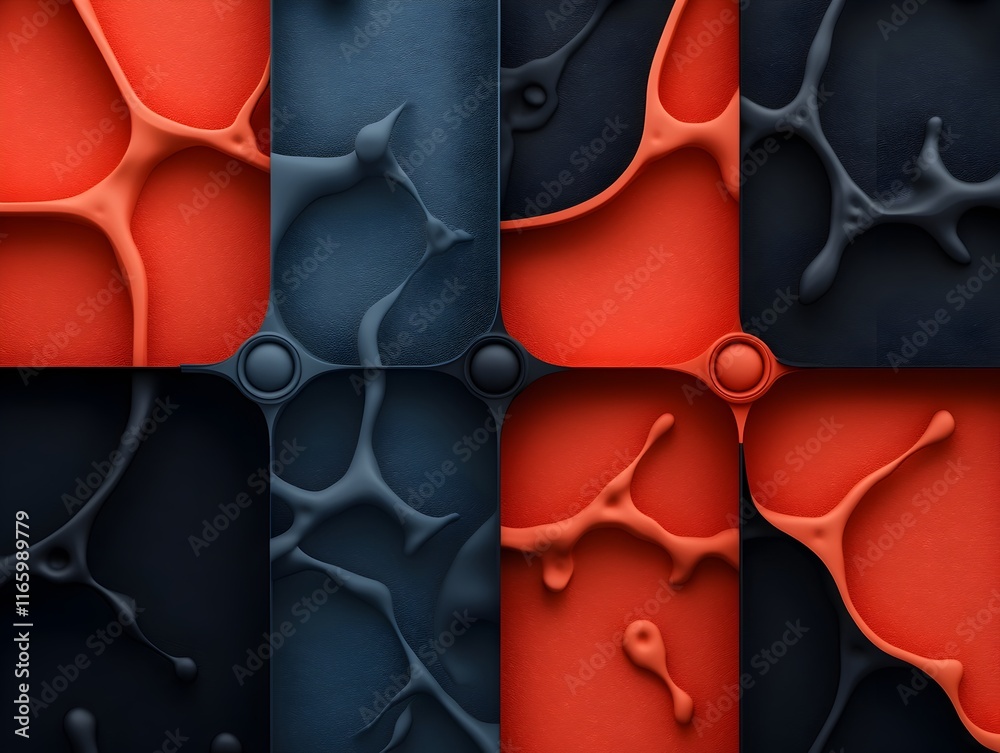 Poster vibrant and abstract digital backdrop with pulsing nodes connections and data visualizations ideal f