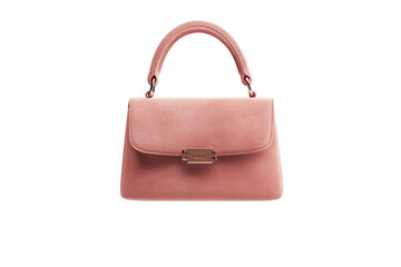 Elegant Blush Pink Suede Handbag
