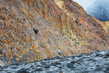 Abrasive erosion as the Viedma glacier retreats, Patagonia