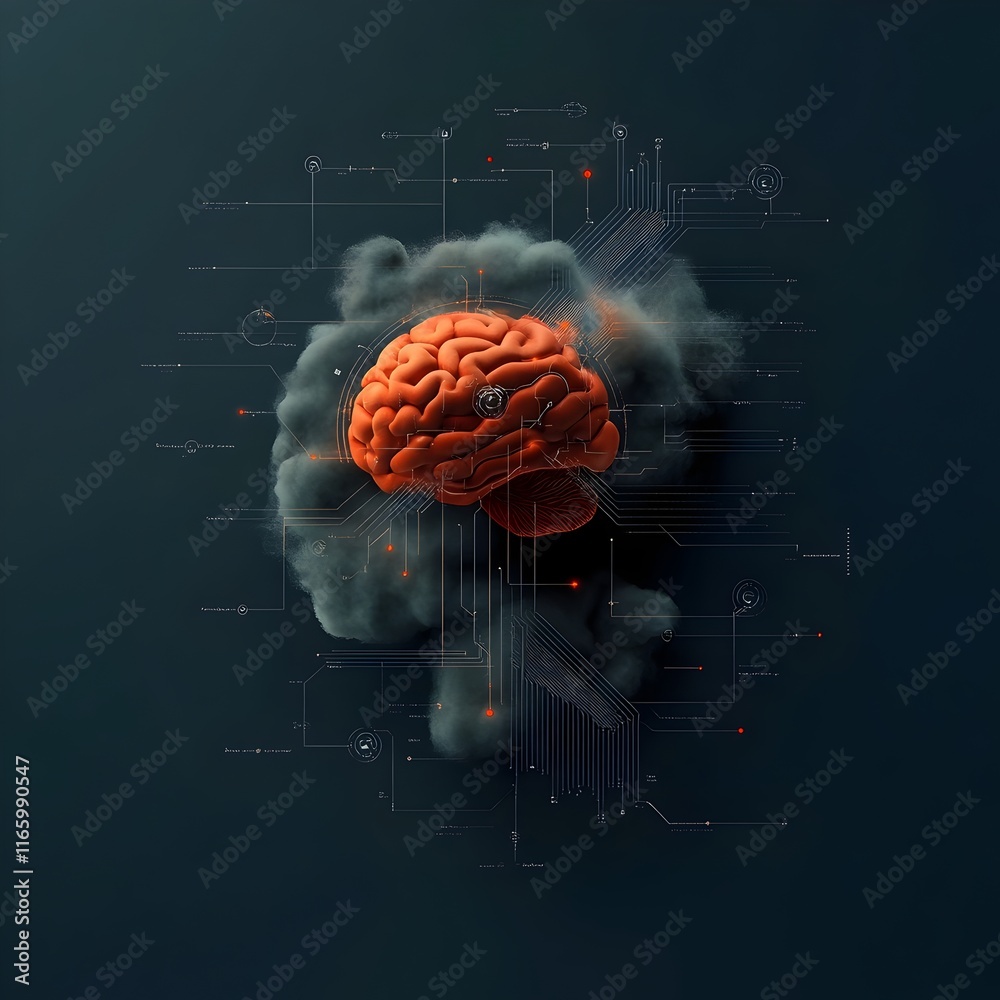 Poster a technologically refined digital canvas depicting complex neural connections autonomous systems sec