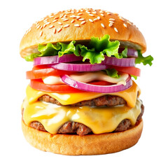 Hamburger isolated on transparent background