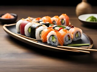 sushi with salmon