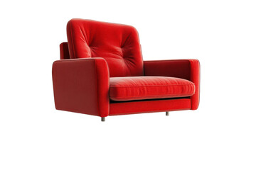 Fototapeta premium Beautiful Scarlet Chair with Modern Appeal