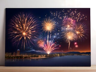 fireworks over the river