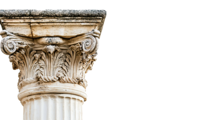 Column isolated on white transparent background