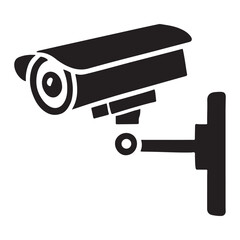 Security Camera Silhouette Illustration for Safety Designs