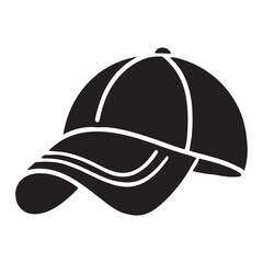 Baseball Cap Silhouette Vector Illustration Design