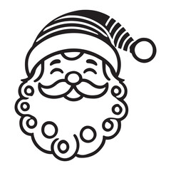 Jolly Santa Claus Silhouette Vector Illustration