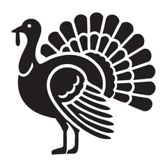 Thanksgiving Turkey Silhouette Illustration a Festive Design