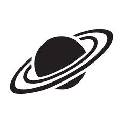 Saturn Silhouette Illustration a Celestial Body