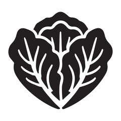 Cabbage Vegetable Silhouette Illustration for Design