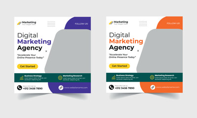 Social media and digital marketing post template banner