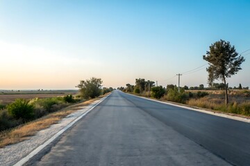 Fototapeta premium beautiful empty asphalt daytime mockup