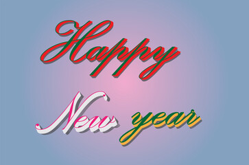 Happy new year vector text effect design