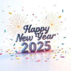 Naklejka premium Happy new year 2025