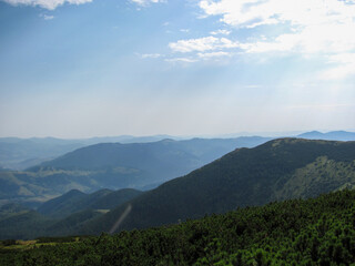 Fototapeta premium Majestic mountains stretch to the horizon