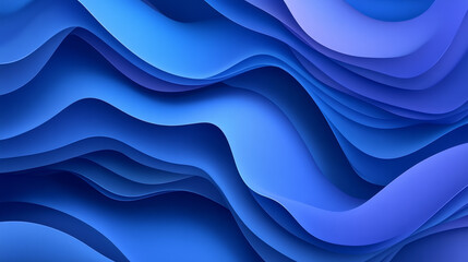 Abstract  vector background with smooth shiny blue waves