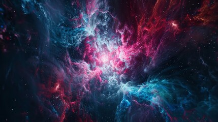 Nebula cloudscape wallpaper showcasing vibrant cosmic dust and gas formations, creating a breathtaking spectacle of color and light in deep space