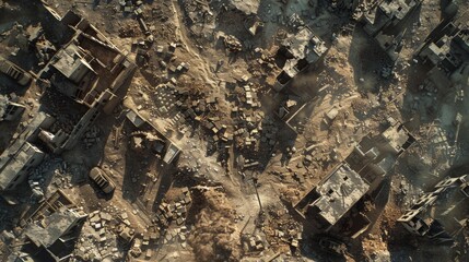 Fototapeta premium a war zone, soldiers and vehicles 