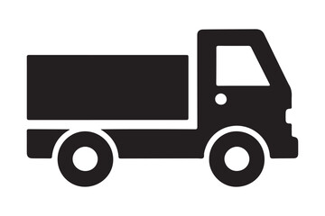 Stylish Black Truck Silhouette Vector for Logos