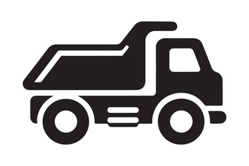 Black Truck Silhouette Illustration for Automotive Designs