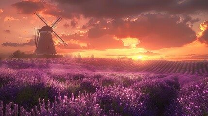 A sprawling lavender field in full bloom