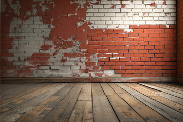 old brick wall and floor