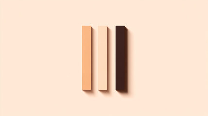 "Minimalist Flat Color Bar Graph with Shades of Brown and Beige"
