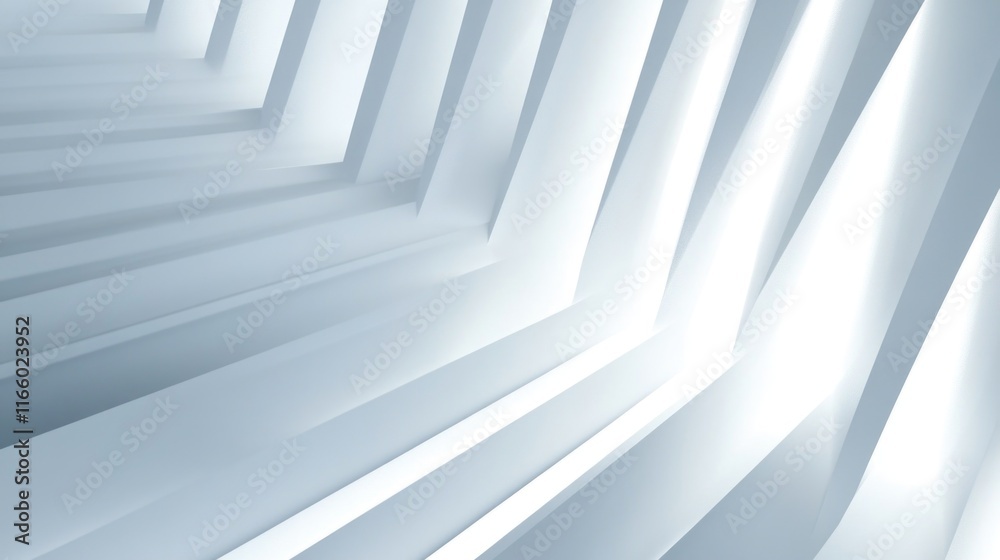 Poster a long row of white lines on the floor, often used as a visual aid or decorative element