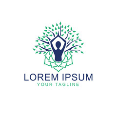 Wellness Spa Massage, Yoga therapy logo vector