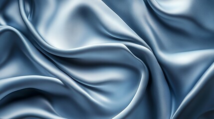 Obraz premium Elegant Draped Blue Silk Fabric Texture