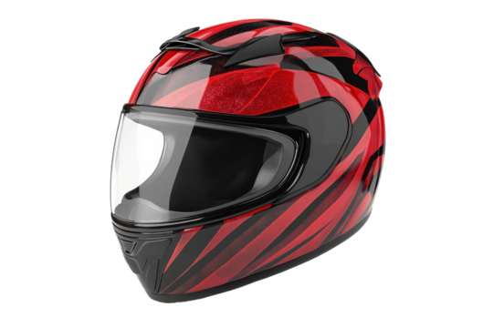 Modern Motorcycle Helmet with Glossy Finish