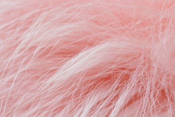 Fototapeta premium Close-up view of fluffy pink fur