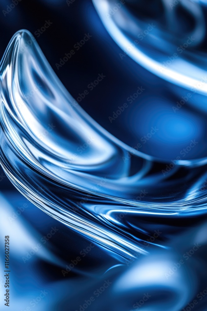 Poster a close-up view of a blue liquid with subtle ripples