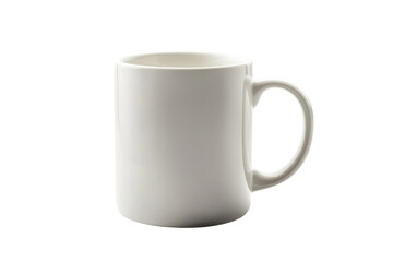Simple White Mug with a Smooth Glossy Finish
