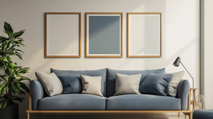 Photo or picture wooden frame mockup. Realistic 3d vector illustration set of square and rectangular wall poster template with wood textured border. Modern blank interior wall decoration layout.