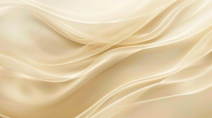 Smooth beige fabric creating a delicate wavy pattern, ideal for backgrounds and wallpapers