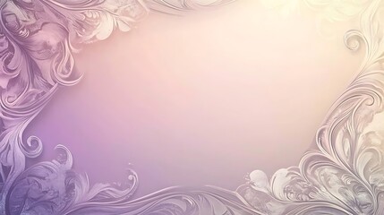Elegant Lavender Swirls Frame Background Design