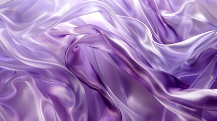 Fototapeta premium Flowing smooth texture of luxurious violet and purple silk or satin fabric creates an elegant backdrop, perfect for romantic designs