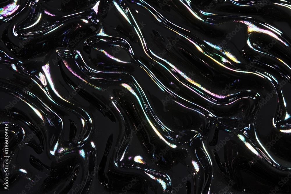Poster a close-up shot of a shiny liquid surface with subtle reflections