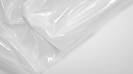 Obraz premium Abstract, flowing fabric, white silk, smooth texture, soft folds, shimmering surface, gentle curves, minimalist composition, monochromatic, high contrast, ethereal, elegant drapery, subtle shadows, pu